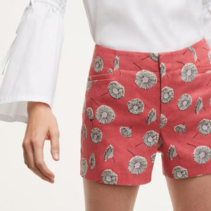 Sketched Floral Riviera Shorts with 4 Inch Inseam